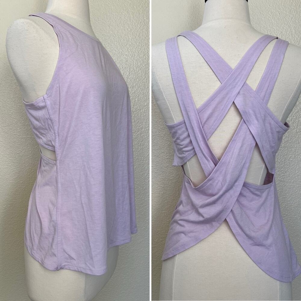 Lorna Jane Magnolia Active Tank Pastel Violet Lavender Purple high neck strappy